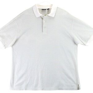 PING‎ Mens Golf Polo Shirt Double Mercerized Cotton Striped Short Sleeve Size L